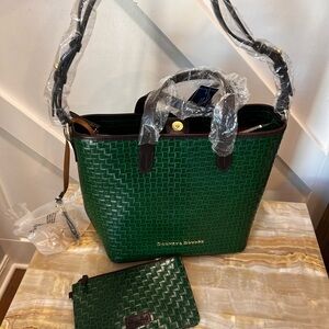 Dooney & Bourke Forest Green Woven Tote